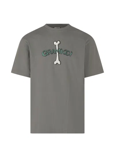 Gramicci Bone Logo-print T-shirt In Gray
