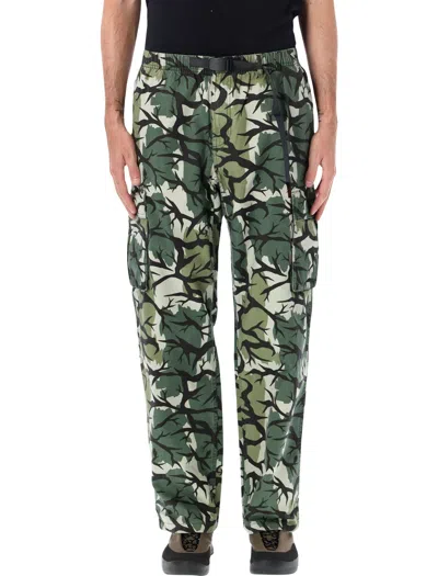 Gramicci Branch Camo Herringbone Cargo Pants With Adjustable Belt Waist In Multi