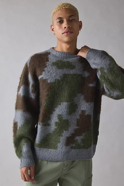 GRAMICCI CAMO PATTERN CREW NECK SWEATER IN JUNGLE DIGI, MEN'S AT URBAN OUTFITTERS