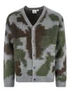 Gramicci Camouflage-pattern V-neck Cardigan In Gray