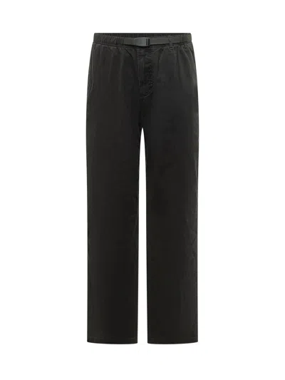 Gramicci Classic Relaxed Fit Trousers With Integrated Belt In Black