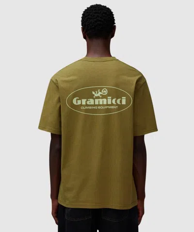 Gramicci Climbing Equipment T-shirt In Pistachio Pigment