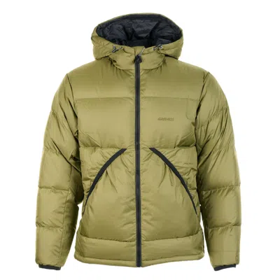 Gramicci Coldfront Hooded Down Jacket Olive In Green