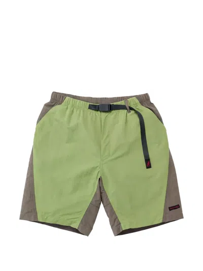 Gramicci Colourblock Belted Shorts In Green
