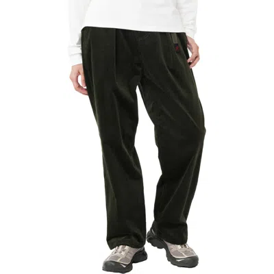 Gramicci Corduroy Pleated Pants In Black