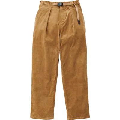 Gramicci Corduroy Pleated Pants In Brown