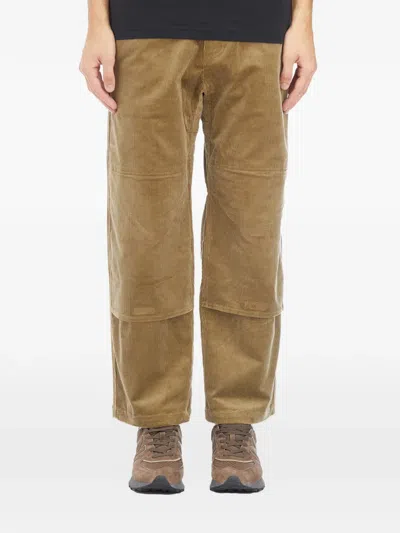 Gramicci Corduroy Straight Trousers In Brown