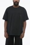 Gramicci Cotton Crew-neck T-shirt With Breast Pocket In Black