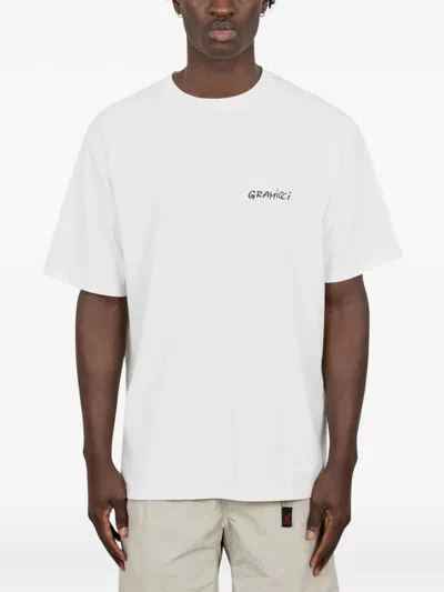 Gramicci Délavé Graphic T-shirt In White