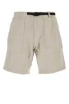 Gramicci Dove Grey Cotton Ridge Bermuda Shorts In Neutral