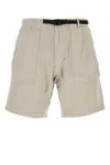 Gramicci Dove Grey Cotton Ridge Bermuda Shorts In Stone