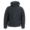 Gramicci Down Puffer Hooded Jacket Black In Black
