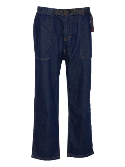 GRAMICCI ELASTIC-WAIST BELTED TAPERED JEANS