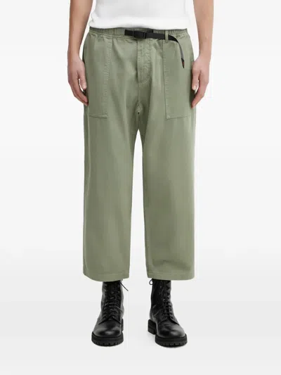 Gramicci Elasticated-waistband Straight Trousers In Green