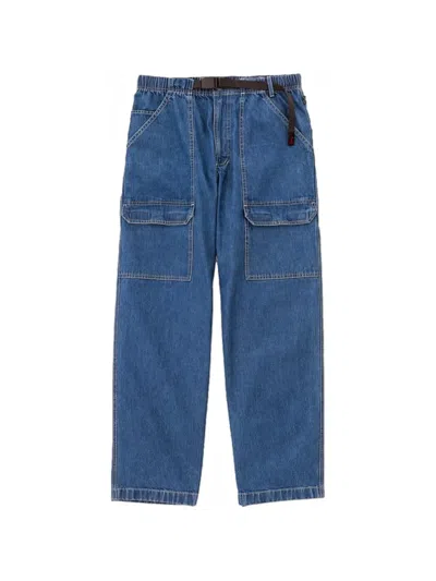 Gramicci Eqt Cargo-pocket Jeans In Blue