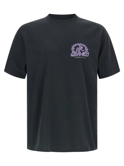 Gramicci Black Equipped For Dirt T-shirt In Blue