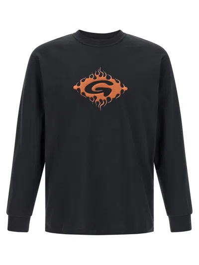 Gramicci 'flames' T-shirt In Black