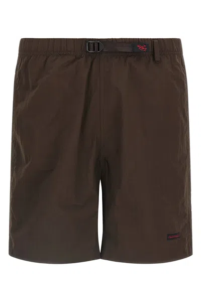 Gramicci Integrated-belt Bermuda Shorts In Brown