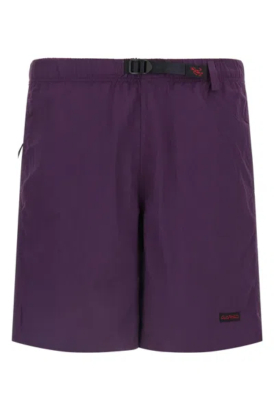 Gramicci Integrated-belt Bermuda Shorts In Purple
