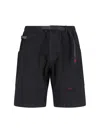 Gramicci Black Cotton Ridge Bermuda Shorts In Black