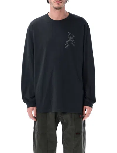 Gramicci Sticky Hands Long Sleeve T-shirt In Black