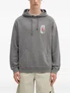 Gramicci Graphic-print Hoodie In Gray