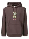 Gramicci Graphic-print Hoodie In Brown