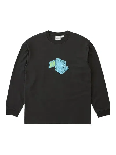 Gramicci Graphic-print Long-sleeve T-shirt In Black