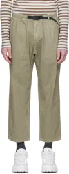 Gramicci Green Loose Tapered Trousers In Herb Pigment