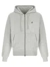 Gramicci Embroidered Zip-up Hoodie In Gray