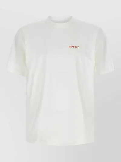 Gramicci Ice Sculpture Motif Crew Neck T Shirt In White