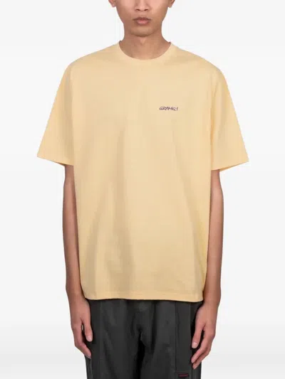 Gramicci Ice-sculpture T-shirt In Yellow