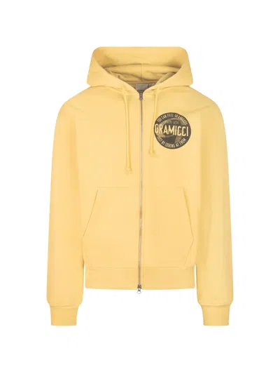 Gramicci Icon Logo-print Zip-up Hoodie In Gold
