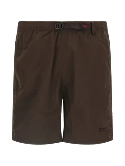 Gramicci Integrated-belt Bermuda Shorts In Brown