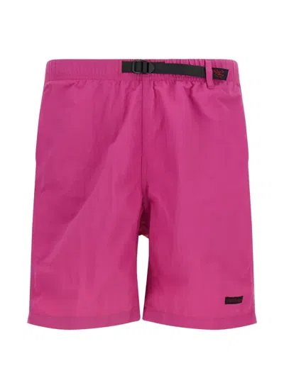 Gramicci Integrated-belt Bermuda Shorts In Pink