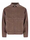 Gramicci Panelled Zip-up Shirt Jacket In Brown