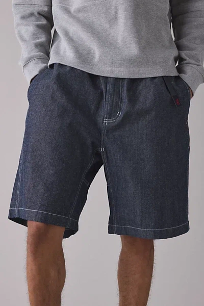 Gramicci Japanese Chambray Short In Navy, Men's At Urban Outfitters In Blue