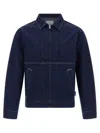 Gramicci Japanese Slub Zip-up Denim Jacket In Blue