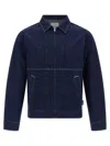 Gramicci Japanese Slub Zip-up Denim Jacket In Blue
