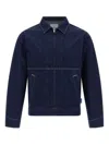 Gramicci Japanese Slub Zip-up Denim Jacket In Blue