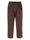Gramicci Adjustable-waist Topstitched Jeans In Brown