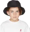 Gramicci Kids Black Shell Bucket Hat In Black