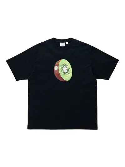 Gramicci T-shirt Mit Kiwi-print In Black