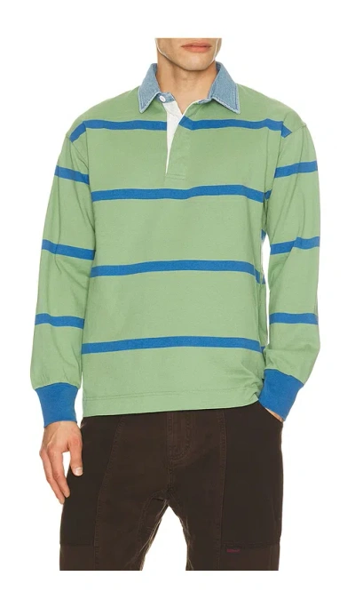 Gramicci Langdon Rugby Shirt In Green