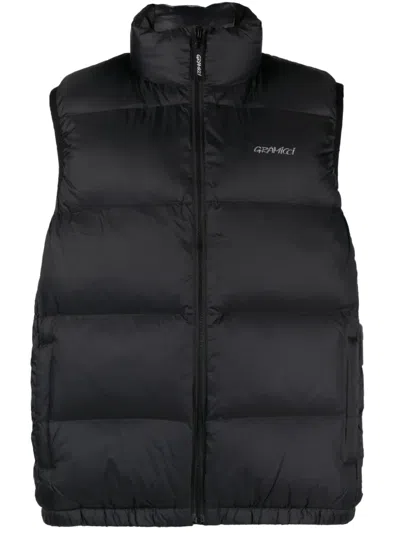 Gramicci Logo-embroidered Feather-down Gilet In Black