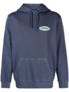 Gramicci Logo-print Cotton Hoodie In Blue