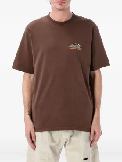 Gramicci Logo-print T-shirt In Brown