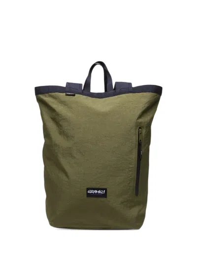 Gramicci Logo-patch Backpack In Green