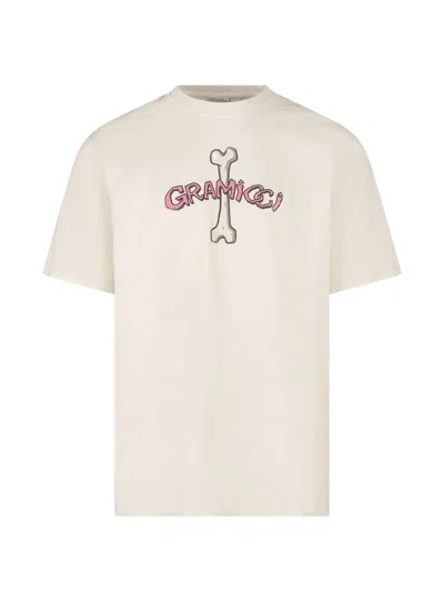 Gramicci Logo-print Cotton T-shirt In Neutral