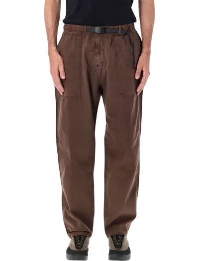 Gramicci Loose Tapered Ridge Pants With Gusseted Crotch In Brown Pigment
